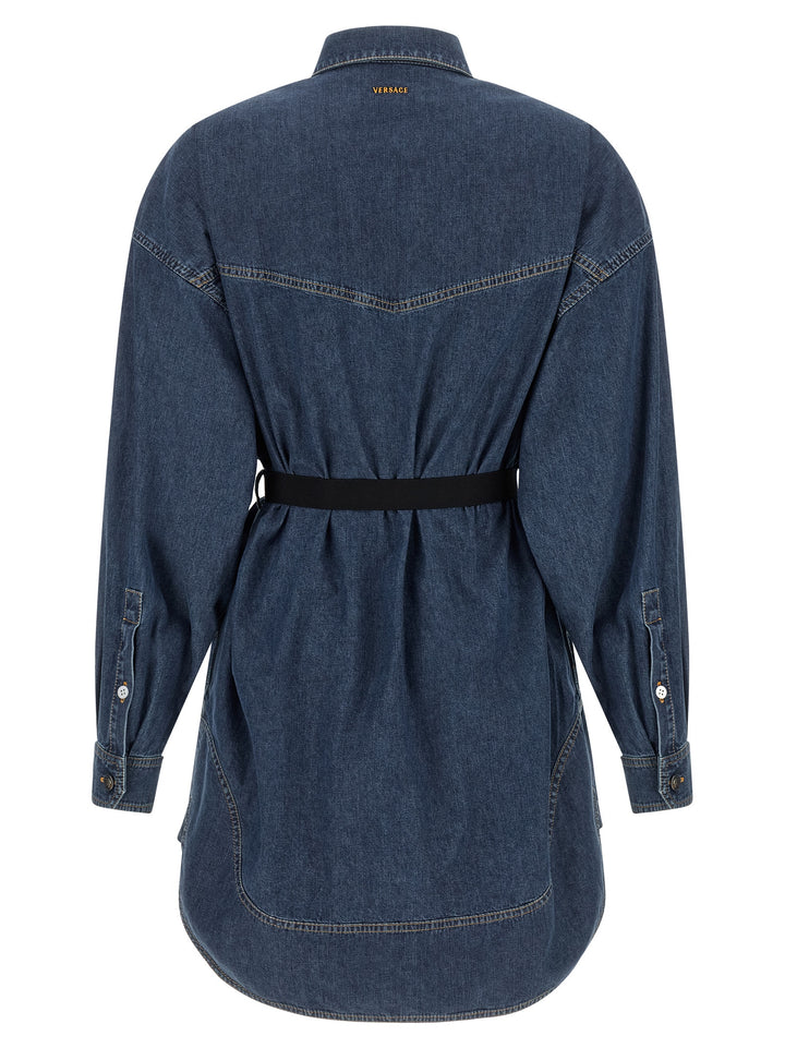 Versace Chambray Denim Dress Dresses - Blue | 60ffafdbb45c2eea4db9965bc954210664bc57e7