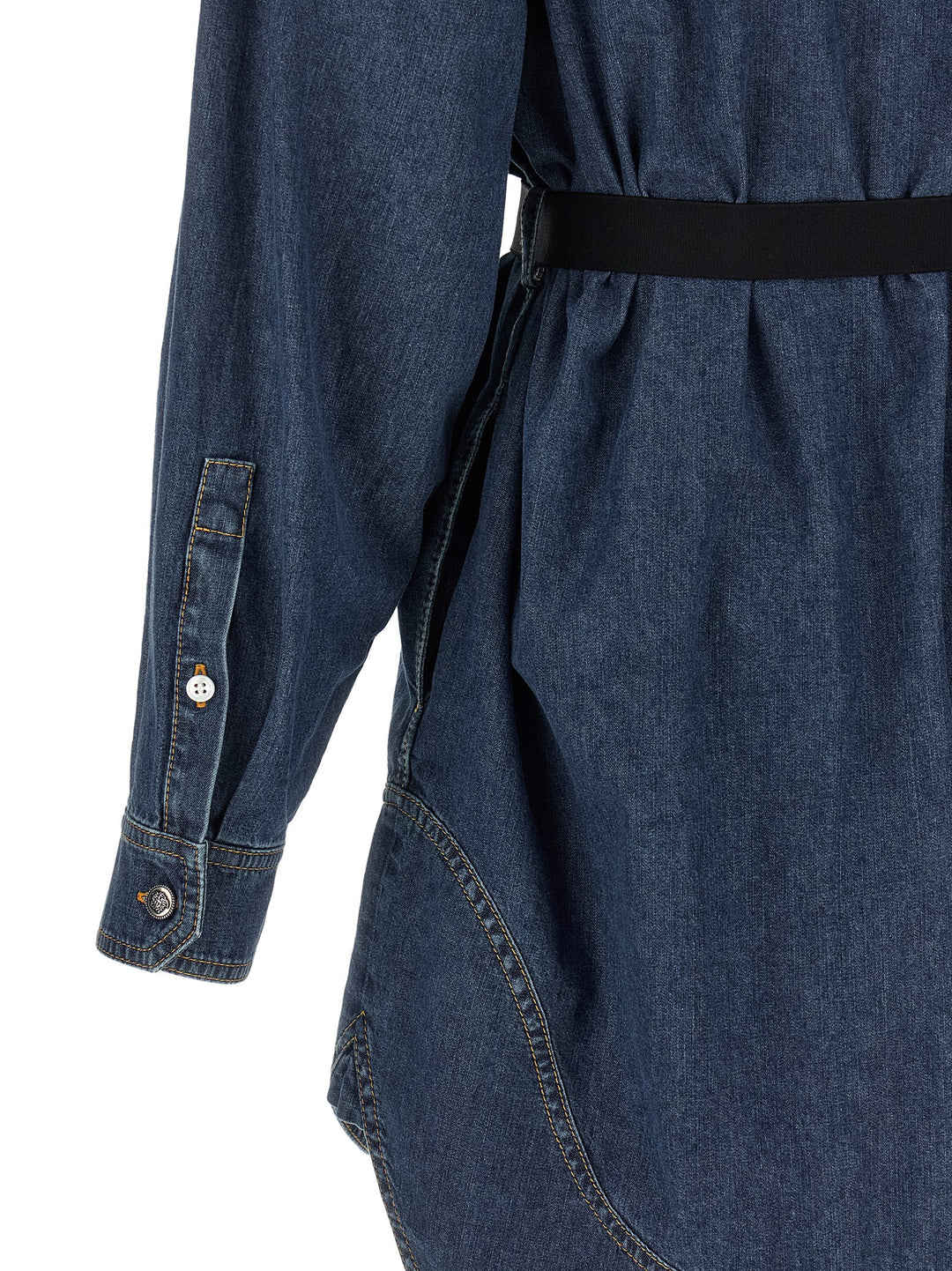 Versace Chambray Denim Dress Dresses - Blue | 494b83bbc44c8db10f59e0e5e009874bbb5d627e