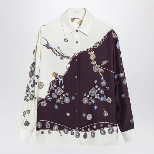 Stolen Jewels Printed Shirt In Silk Twill