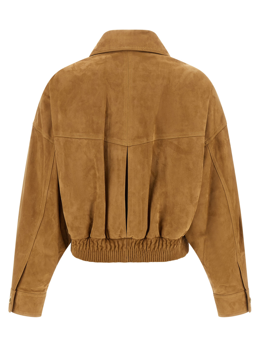 Versace Suede Blouson Puffer Jackets - Brown | 27bb7eae71e56f1e8f6ee25f018b624ecfb54c0e