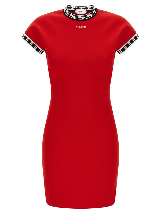Versace Logo Dresses Red