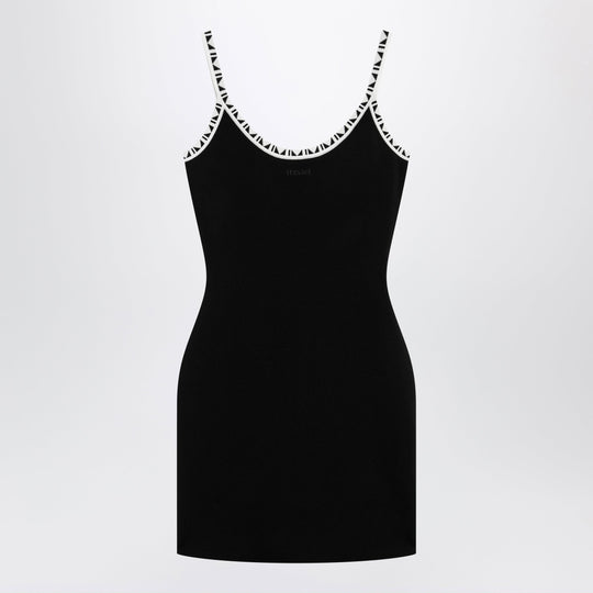 Black Stretch Viscose Mini Dress