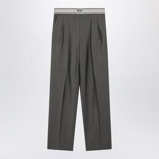 Cold Grey Mohair Wool Trousers