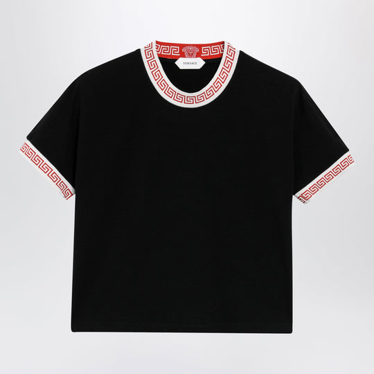 Black Stretch Cotton Jersey T-Shirt