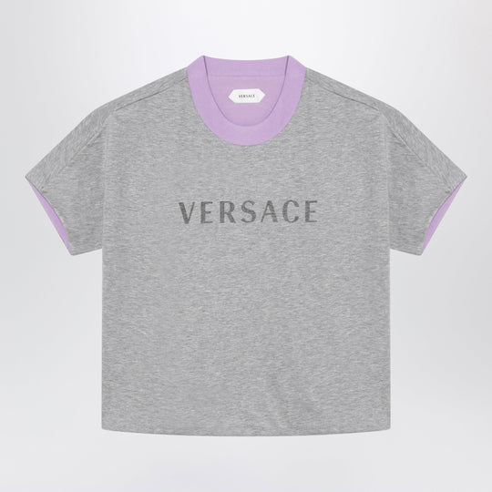 Reversible Grey/Lilac Cotton Jersey T-Shirt