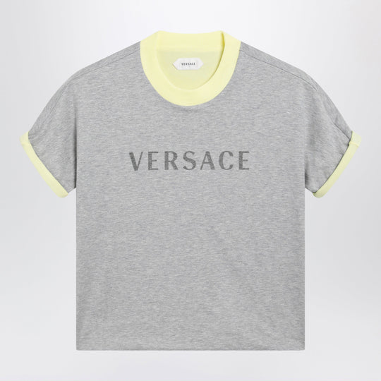 Reversible Grey/Yellow Cotton Jersey T-Shirt