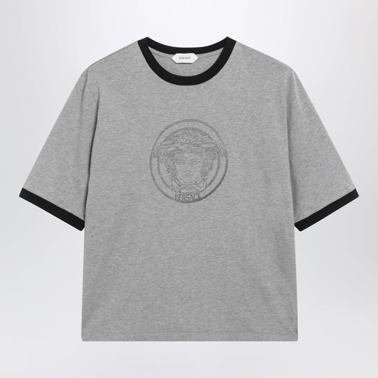 Cotton Jersey T-Shirt With Printed Logo