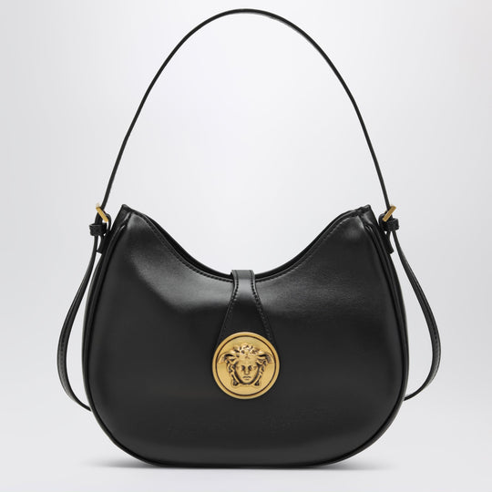 Emblème Black Nappa Hobo Bag