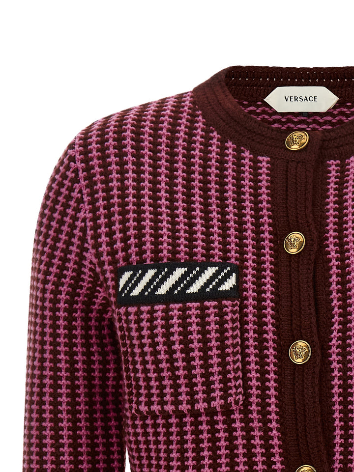Versace Crochet Cardigan Sweaters and Cardigans - Pink | 284cf9dacc969d47ea5fc835cb7c577e0254e6db