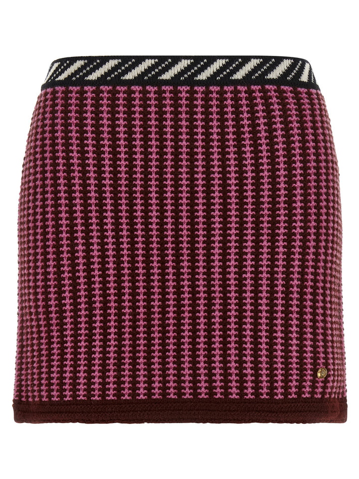 Versace Crochet Knit Skirt Skirts - Pink | 69f07f9d0085520d9f816a9899241bcc2312ea7d