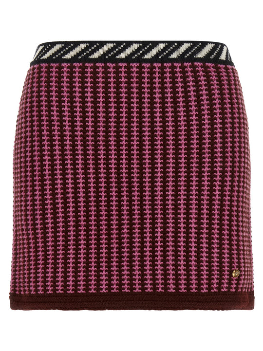 Crochet Knit Skirt Skirts Pink