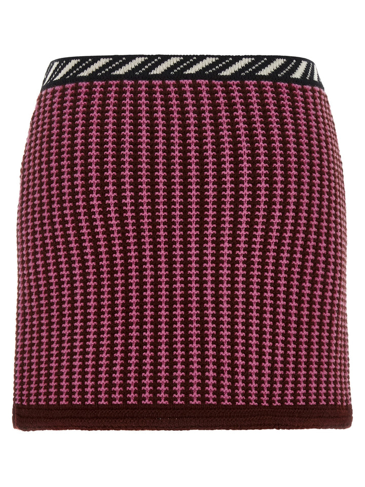 Versace Crochet Knit Skirt Skirts - Pink | b25d535f3efbde48f2a3e6d99a2c2c215a01f487