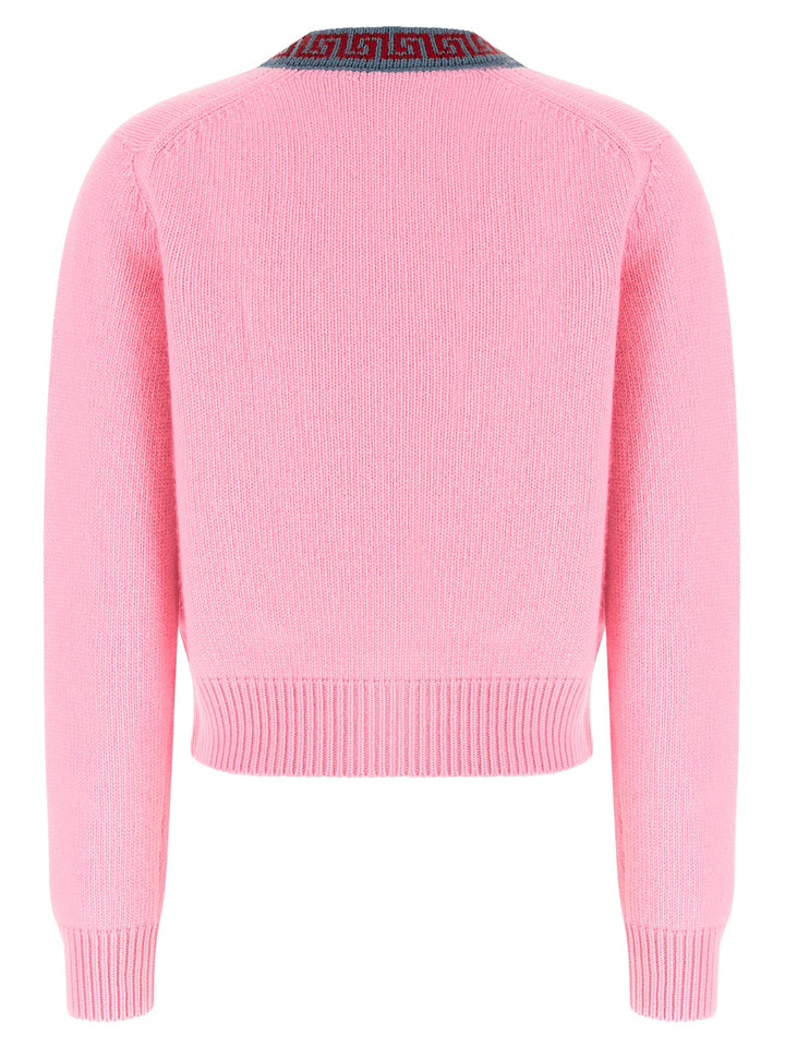 Versace Wool And Cashmere Cardigan Sweaters and Cardigans - Pink | 06605b4a6cbd98c5b8f0c8c67d433ca8598975d5