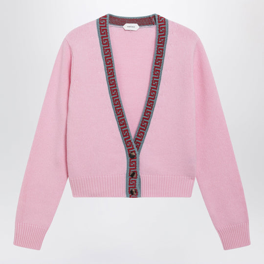 Pink Cardigan In Wool And Cashmere