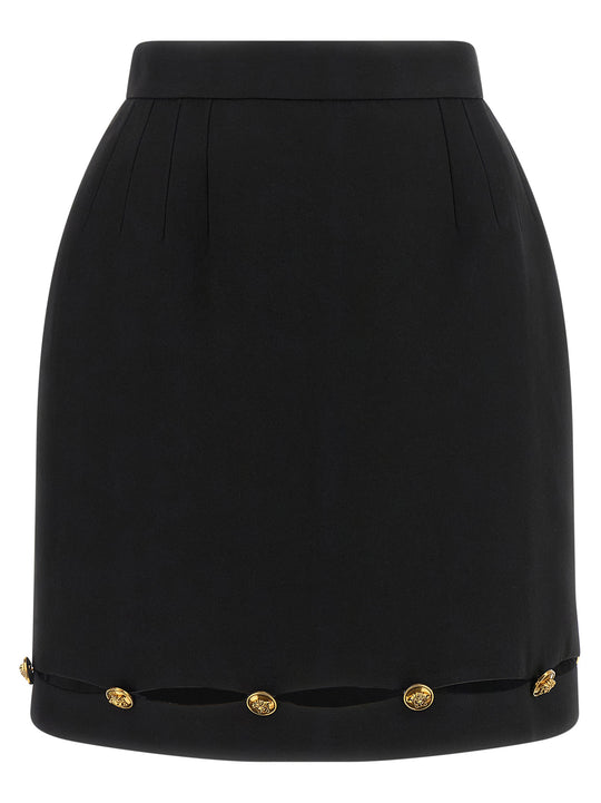 Grain De Poudre Wool Skirt Skirts Black