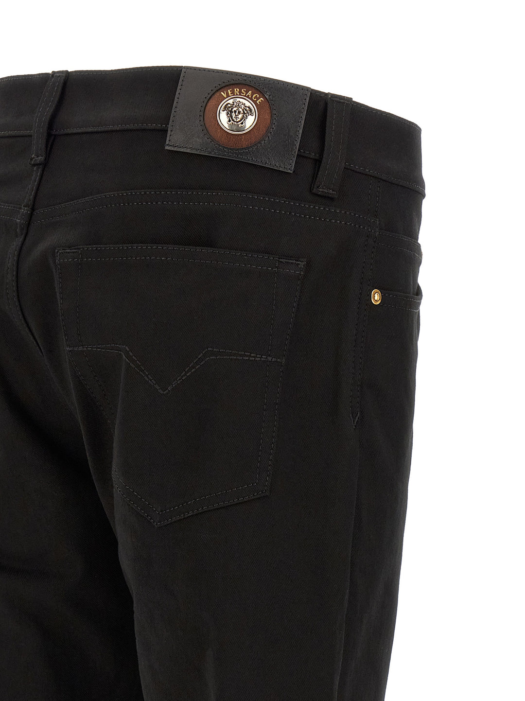 Versace Medusa Embroidery Jeans - Black | 3b48d66567d7829842580208231d4457f5cddf7d