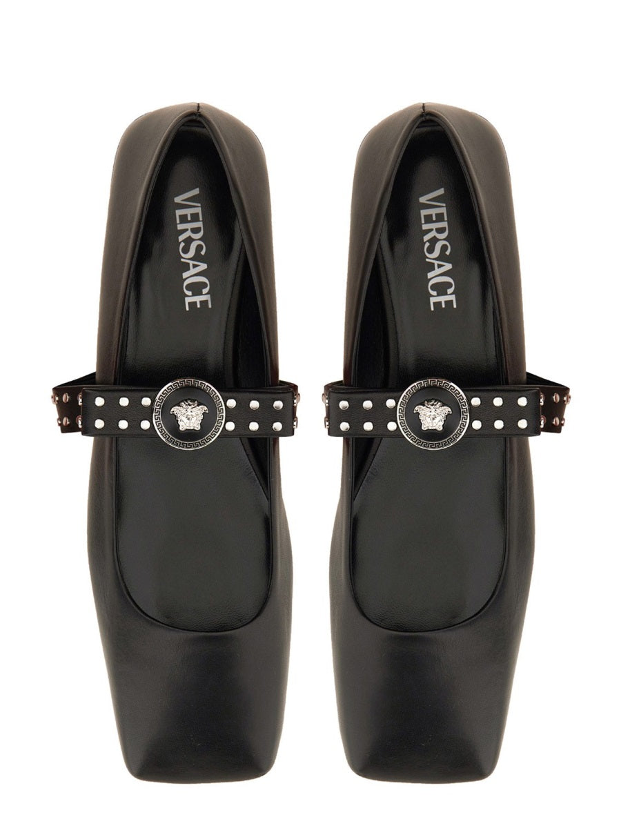 Versace Flat Shoes - Black | Wanan Luxury
