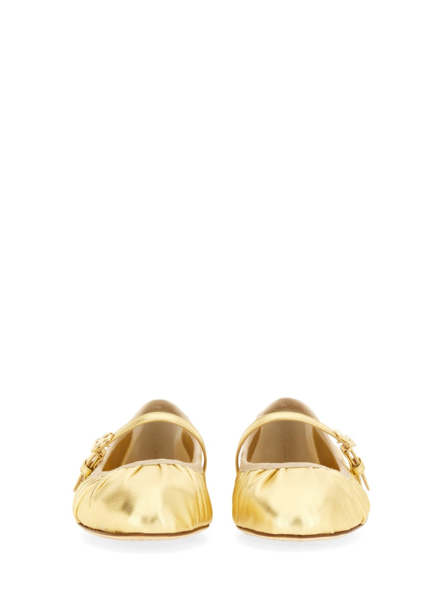 Dolce & Gabbana Flat Shoes - Gold | Wanan Luxury