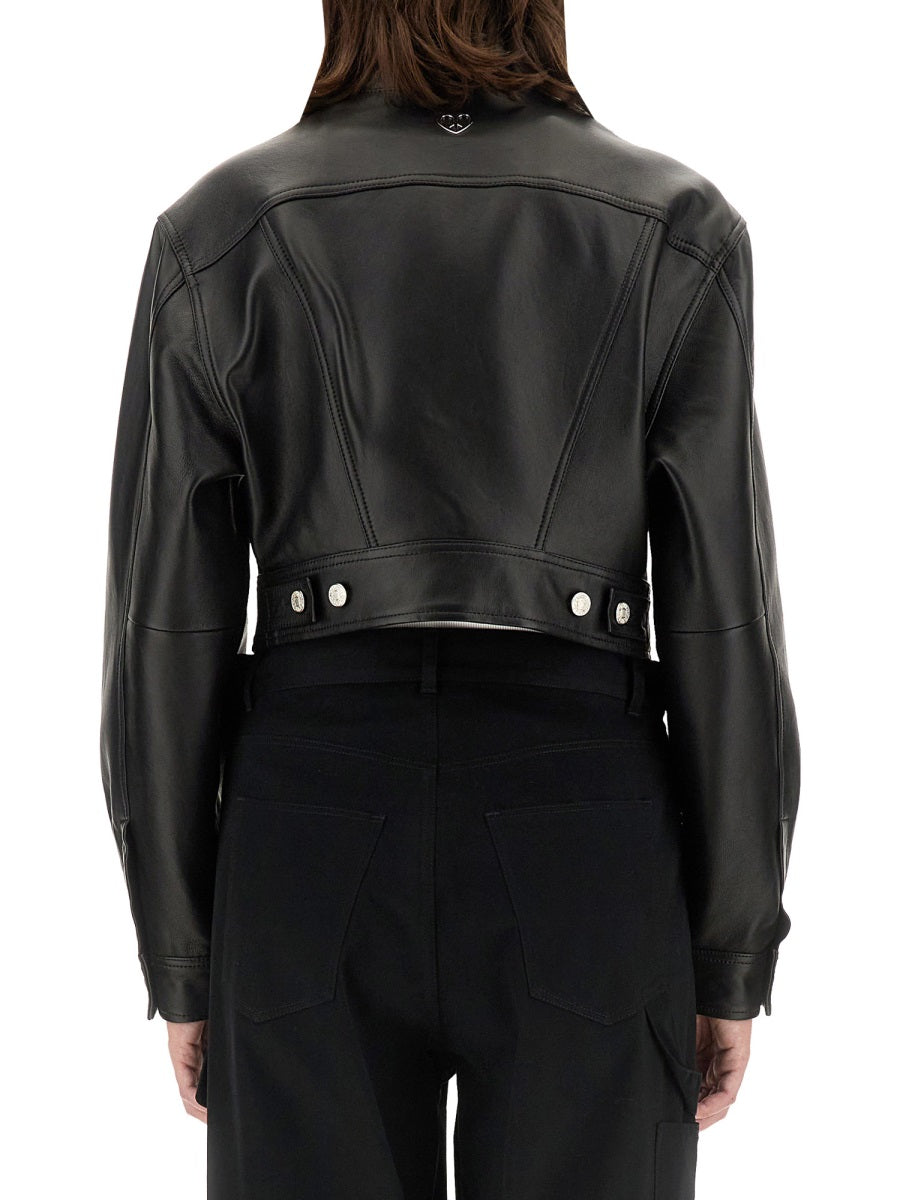 Moschino Jeans Leather Jackets - Black | Wanan Luxury