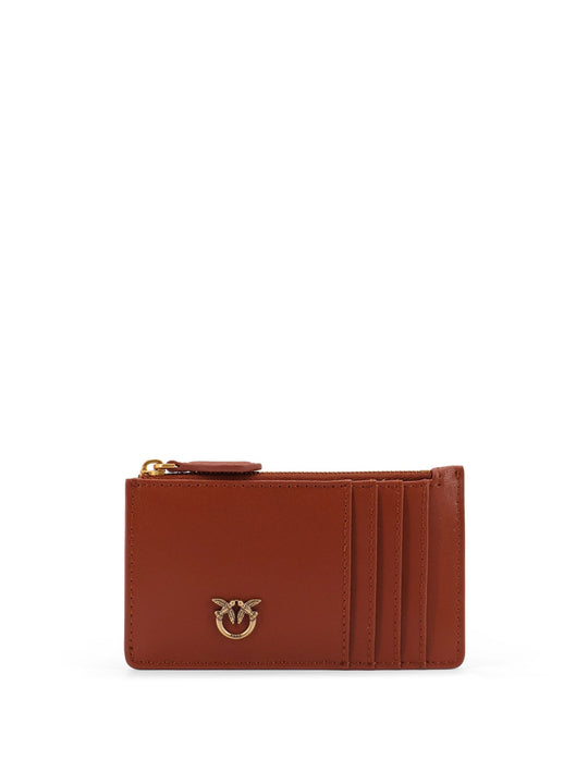 Leather Wallet With Love Birds Logo