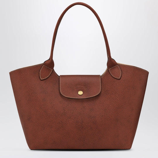 L Épure Leather Shoulder Bag Brown