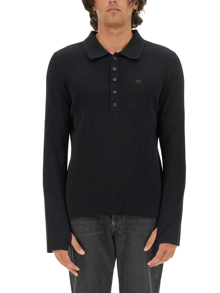 Courrèges Polo - Black | Wanan Luxury