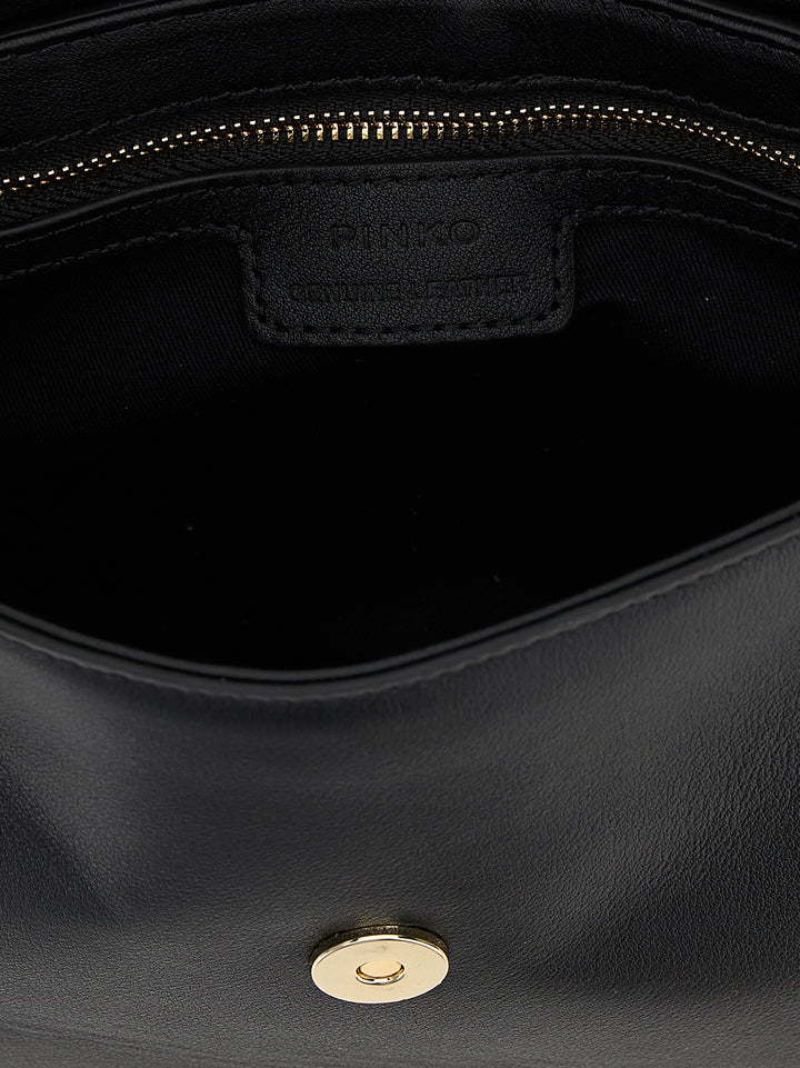 Pinko Saddle Mini Crossbody Bags - Black | b59c4266a42b12873fcc0e58df546066f434c723