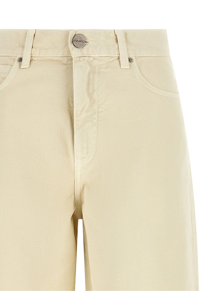 Pinko Love Birds Jeans - Beige | 6b5c6a5d0c6e3e96371619f90281bb9f5eadc142