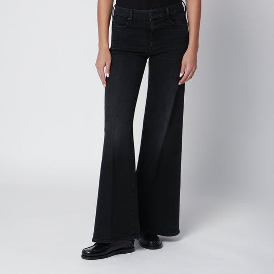Black Flared Spiked Hair Jeans