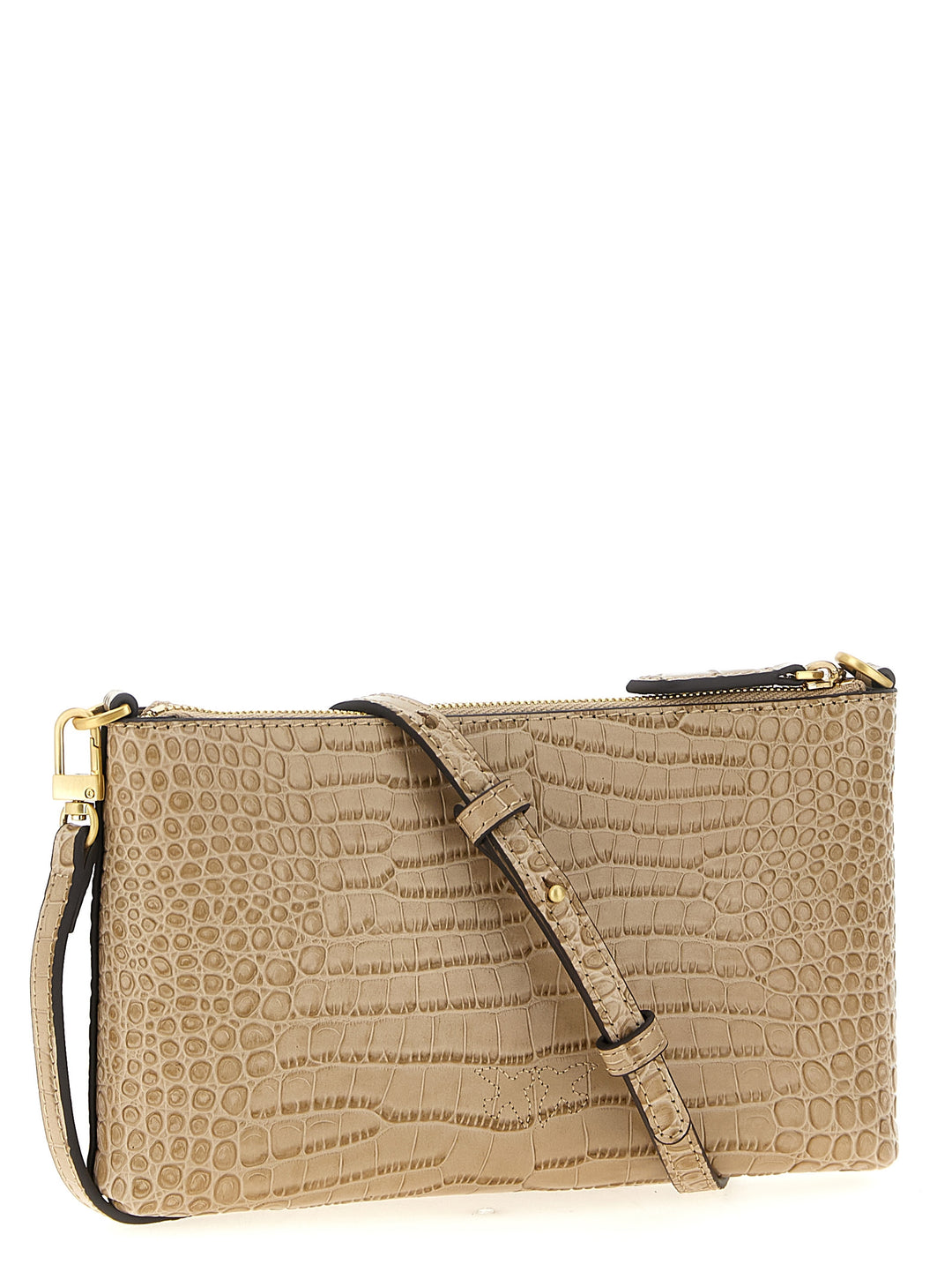 Pinko Flat Horizontal Crossbody Bags - Beige | 4e2ccb44b9368e7138bc7190ef3405afc4a9c7ec