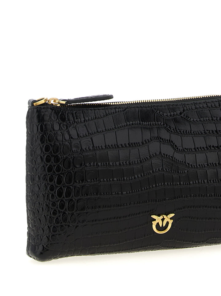 Pinko Flat Horizontal Crossbody Bags - Black | ae1403844b74d045e0271bbe3757b7679fc099e1