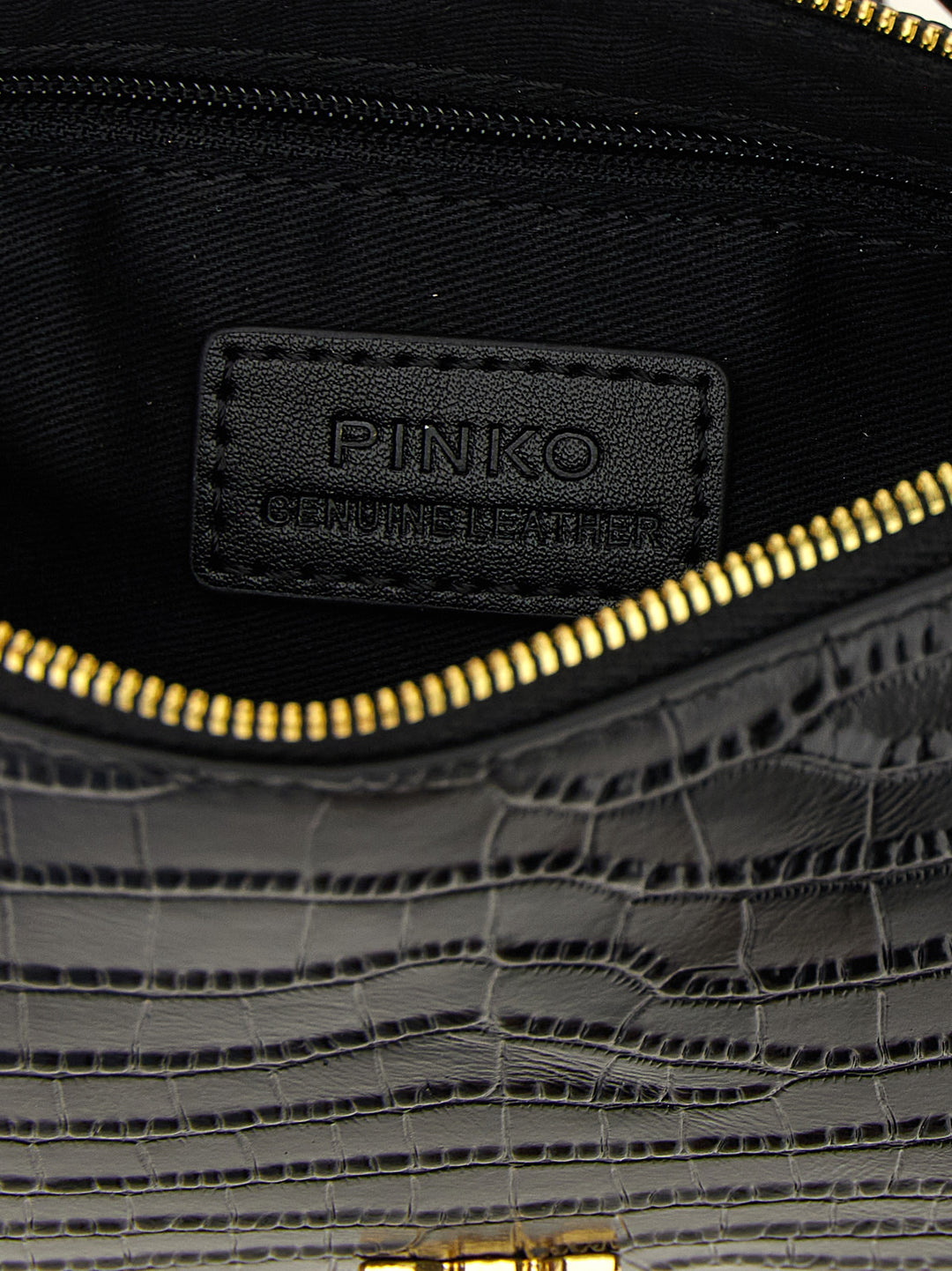 Pinko Flat Horizontal Crossbody Bags - Black | 9234f6f9e0ed775203019b8594b38516d42e7e08