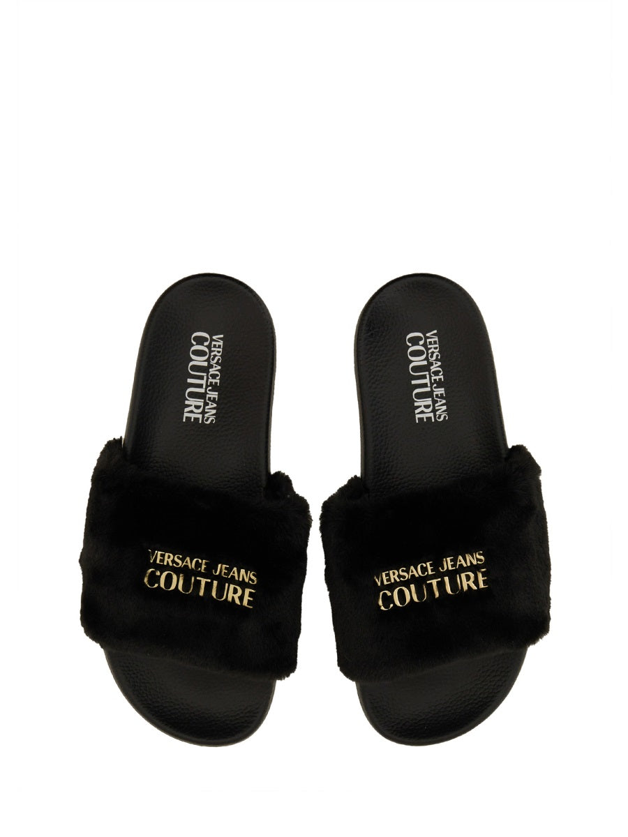 Versace Jeans Couture Sandals - Black | Wanan Luxury