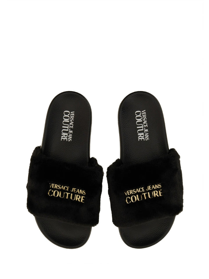 Versace Jeans Couture Sandals - Black | Wanan Luxury