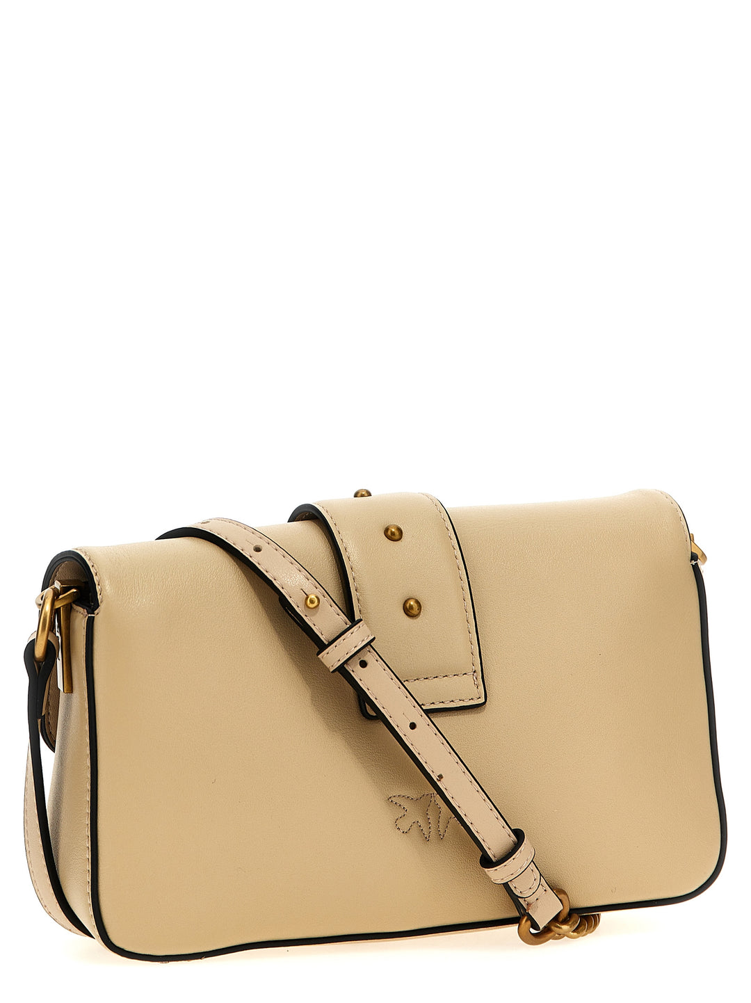Pinko Mini Love Slouchy Shoulder Bags - Beige | f685d911821b824fe001dc3b26a84f480525f61d
