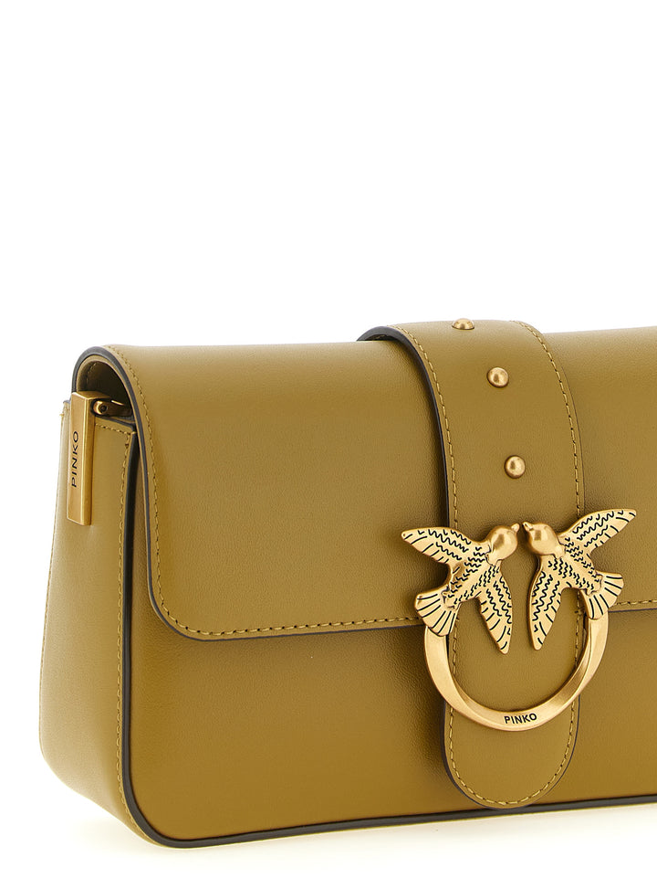 Pinko Mini Love Slouchy Shoulder Bags - Green | 490fffa22f6e3fe4b9dd7f20855e32c40dcdeed1