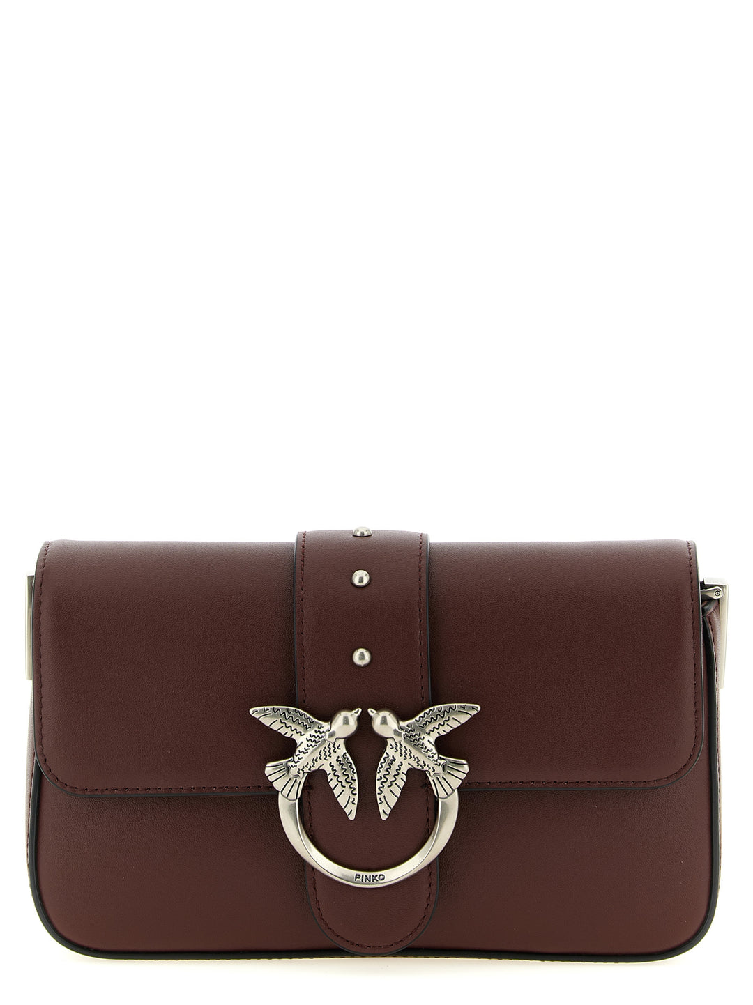 Pinko Mini Love Slouchy Shoulder Bags - Bordeaux | 6f6c7cf576015f0a94eee3c5fe97a4ee7c10a7c9