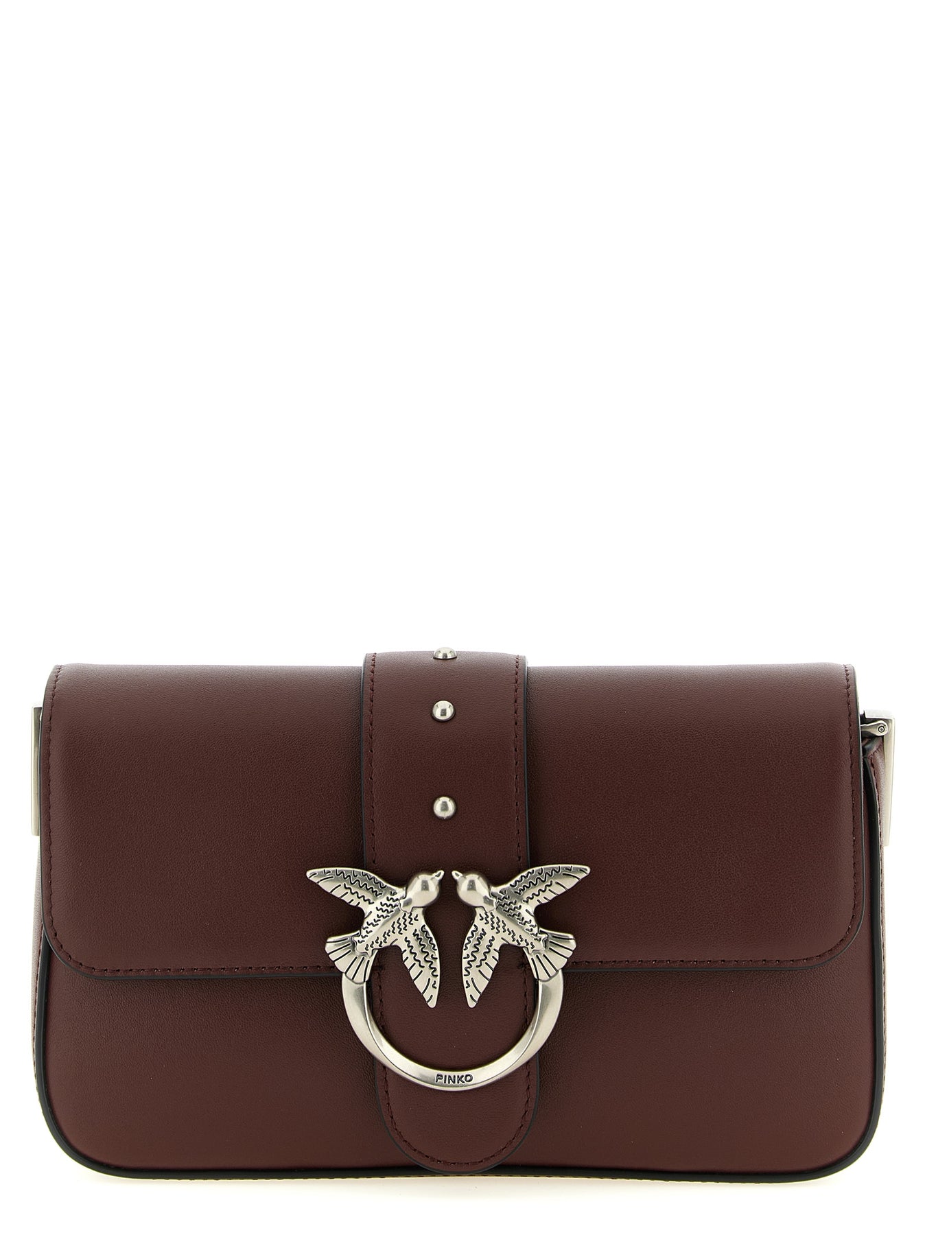 Pinko Mini Love Slouchy Shoulder Bags - Bordeaux | 6f6c7cf576015f0a94eee3c5fe97a4ee7c10a7c9