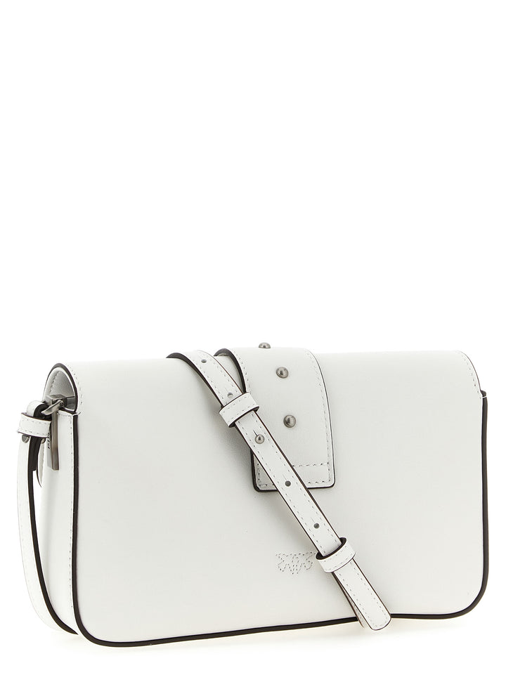Pinko Mini Love Slouchy Shoulder Bags - White | f54e889055854f533fbc8c45d1605462c4fb4b79