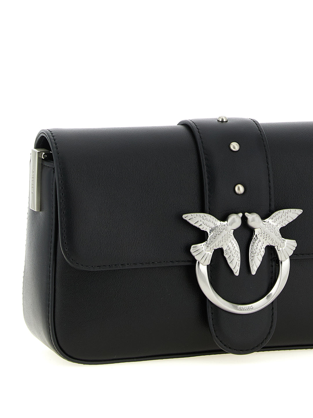Pinko Mini Love Slouchy Shoulder Bags - Black | 7546c168027ab339b4e3b4cca7f3a16195553d9c