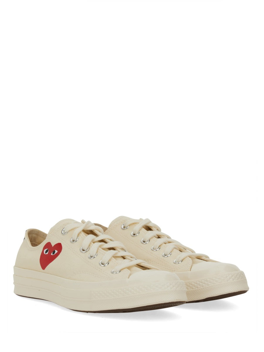 Comme Des Garçon Play x Converse Sneakers - White | Wanan Luxury