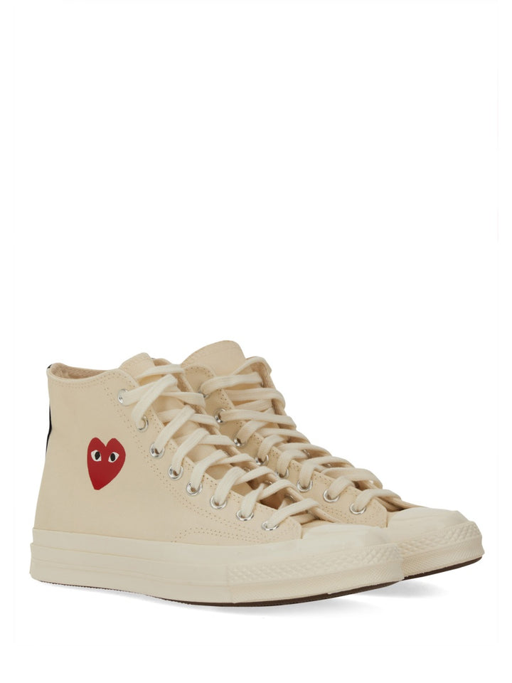 Comme Des Garçon Play x Converse Sneakers - White | Wanan Luxury
