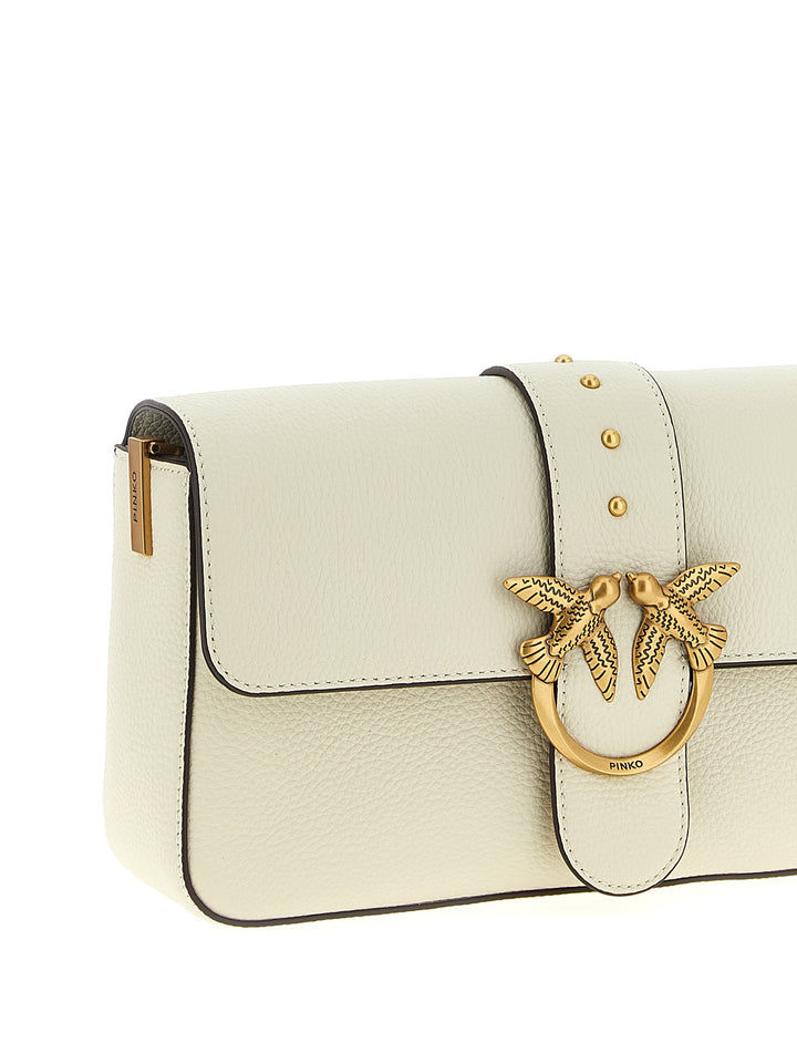 Pinko Love One Classic Crossbody Bags - White | 5e4662b8d12bb1537109167863e8acb678b408ec