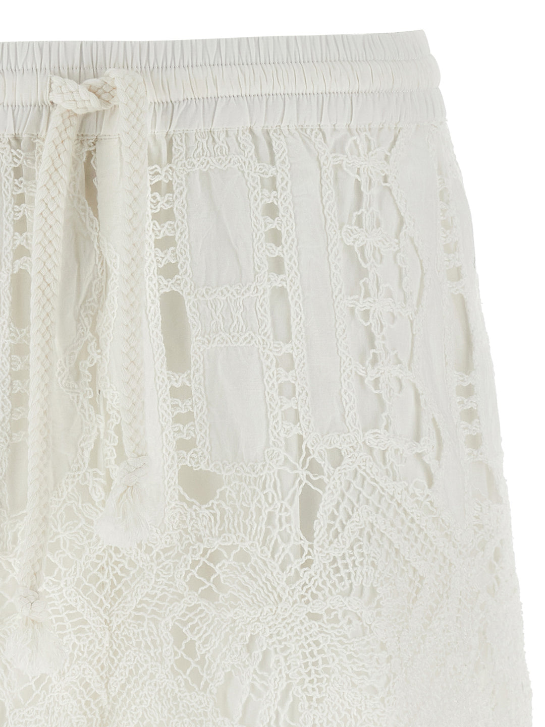 Pinko Macramé Shorts Bermuda and Short - White | ed275b6a5cfa324fb2a0dbc77bbebfb8f01c183c
