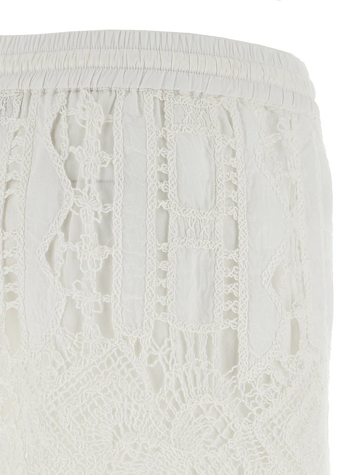 Pinko Macramé Shorts Bermuda and Short - White | 134433ccae5f9b3c616fe8ca059c09b01ba211f0