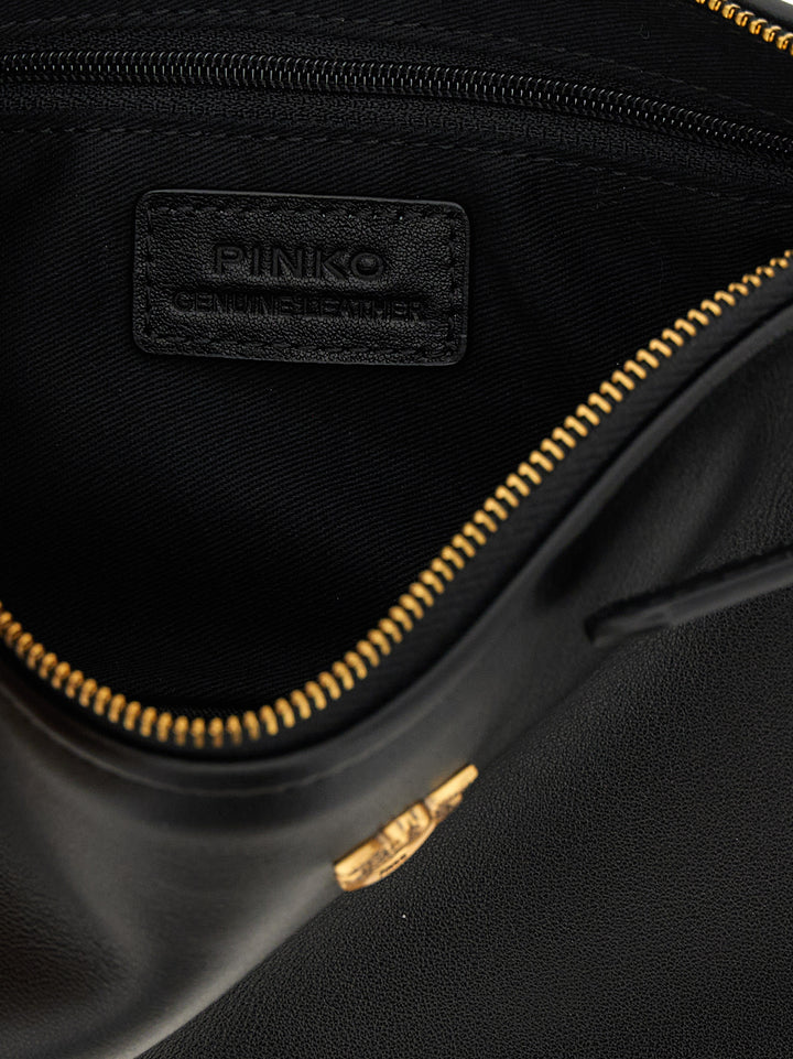 Pinko Half Moon Baguette Crossbody Bags - Black | 373c47eddfe11e7c1a83eb7c0fbc8192d3355acd