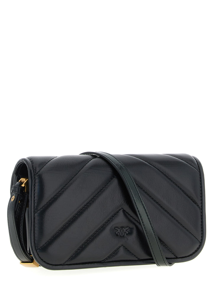 Pinko Love Box Baguette Hand Bags - Black | be0176eca6f2b744d650a53a5b654a5f0d8fb1f7