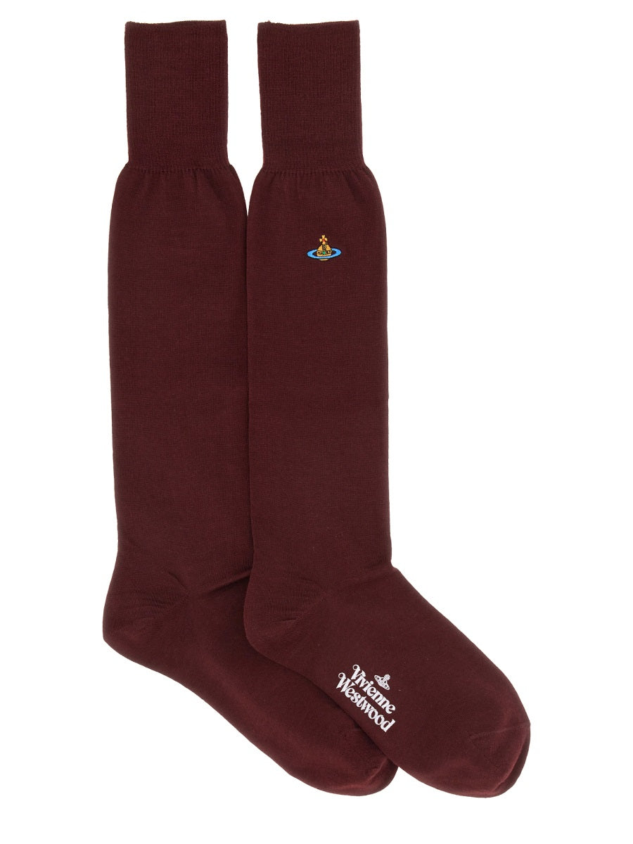 Vivienne Westwood Socks - Burgundy | Wanan Luxury