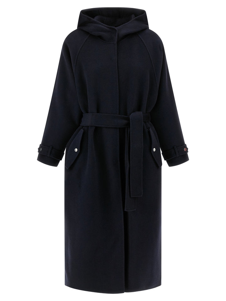 Pinko Cartoccio Coats and Trench Coats - Blue | 0a5465398857b0b6759d11132d206adca315a92a