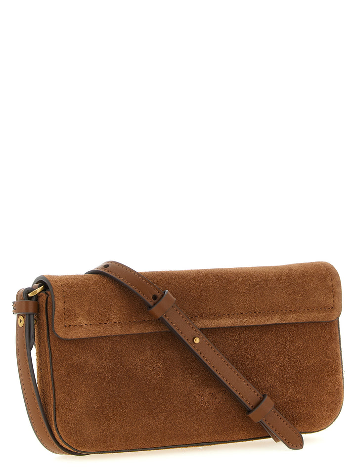 Pinko Saddle Flat Shoulder Bags - Brown | ef5df563a183caba479e531dde772ced3d5dc96d